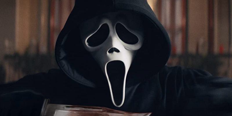 Image of Ghostface in the movie franchise Scream